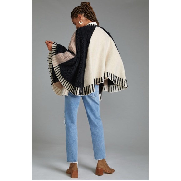 Maeve by Anthropologie Dusk & Dawn Capelet black - Picture 3 of 9